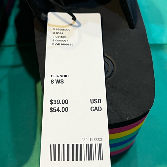 NWT Urban Outfitters O Elastic EVA Platform Rainbow 🌈 Sandal, Size 8 - Picture 9 of 9
